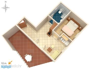Apartment A-7520-a - Apartments Pisak (Omiš) - 7520
