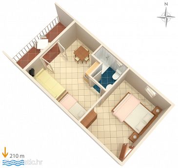Studio flat AS-7532-c - Apartments Duće (Omiš) - 7532