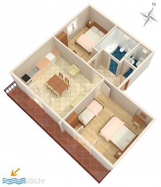 Apartment A-7604-e - Apartments Vodice (Vodice) - 7604