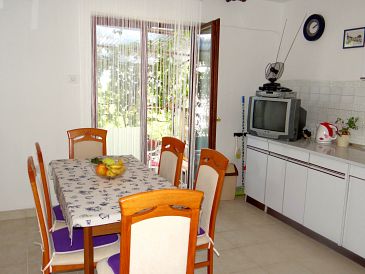 Dining room Mali Lošinj, Dining room u smještaju tipa apartment, dopusteni kucni ljubimci i WIFI.