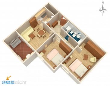 Apartment A-8666-a - Apartments Dugi Rat (Omiš) - 8666