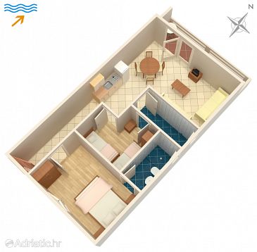 Plan Jelsa, Plan u smještaju tipa apartment, WIFI.
