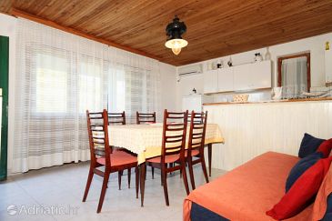 Dining room Uvala Stončica, Dining room u smještaju tipa apartment, dostupna klima.