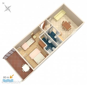 Apartment A-9037-d - Apartments Marina (Trogir) - 9037