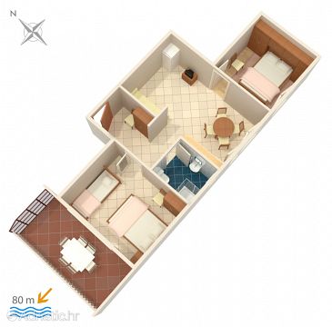 Apartment A-9037-f - Apartments Marina (Trogir) - 9037