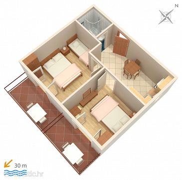 Apartment A-9038-a - Apartments and Rooms Makarska (Makarska) - 9038