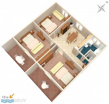 Apartment A-961-b - Apartments Brodarica (Šibenik) - 961